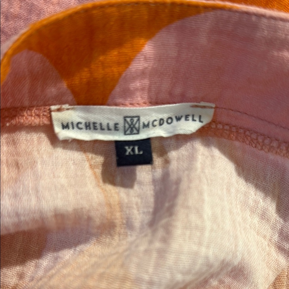 Pink and Orange Polka Dot Women's Top Sz XL - Picture 3 of 4